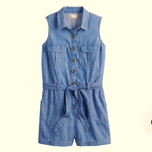 SO Sleeveless Belted Romper - Picture 7 of 12